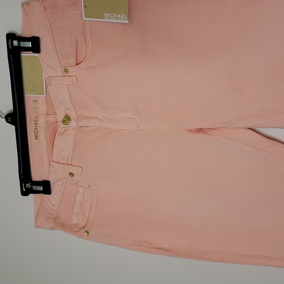 Michael Michael Kors Izzy Skinny Ankle Cropped Jeans Pant Dusty Coral Designer - Picture 5 of 14